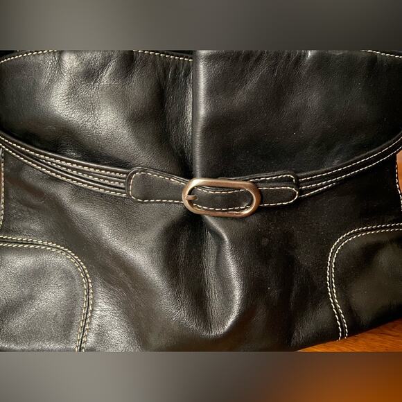 KENNETH COLE New York Black Leather Satchel - Picture 4 of 9